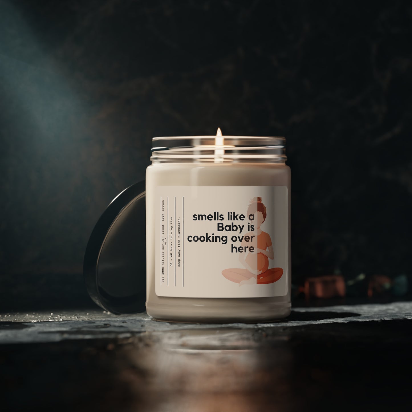 Smells like a Baby is cooking over here - New Mom, Pregnancy Announcement, Mom to Be 9 oz Scented Soy Candle