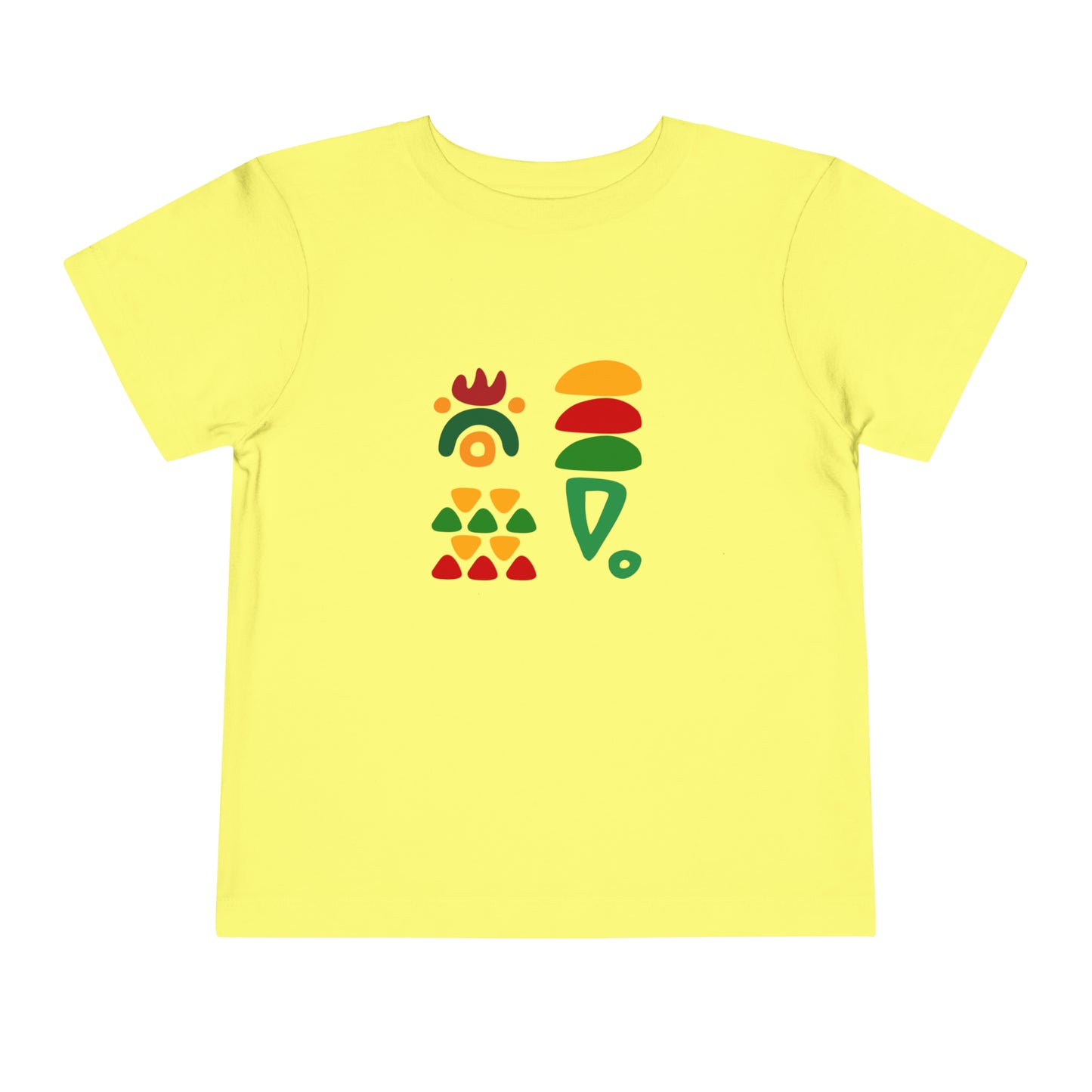 African Patterns - Red, Gold, Green Unisex Toddler Short Sleeve T-shirt