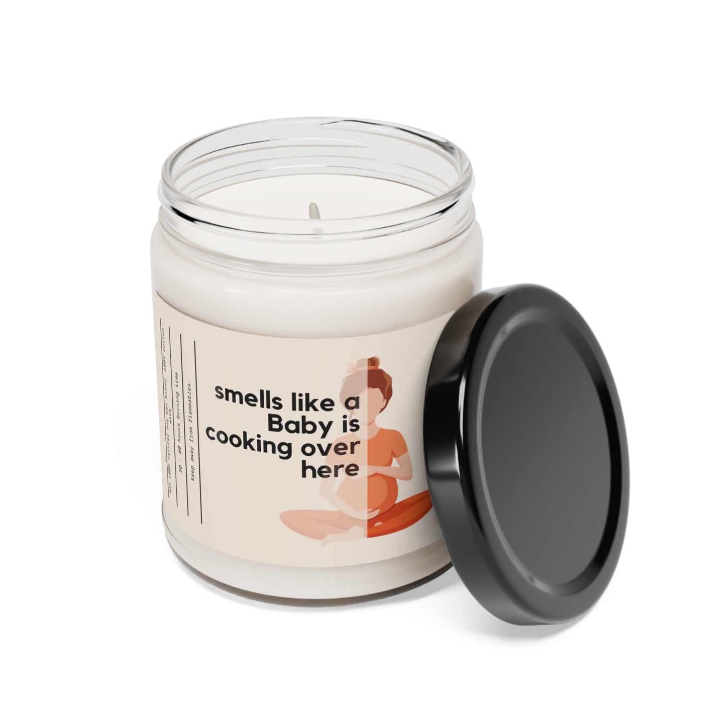 Smells like a Baby is cooking over here - New Mom, Pregnancy Announcement, Mom to Be 9 oz Scented Soy Candle